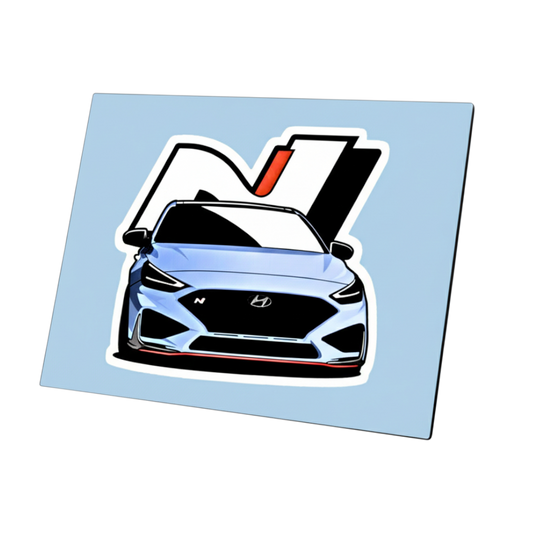 Plaque aluminium Hyundai / N performance / Dessin