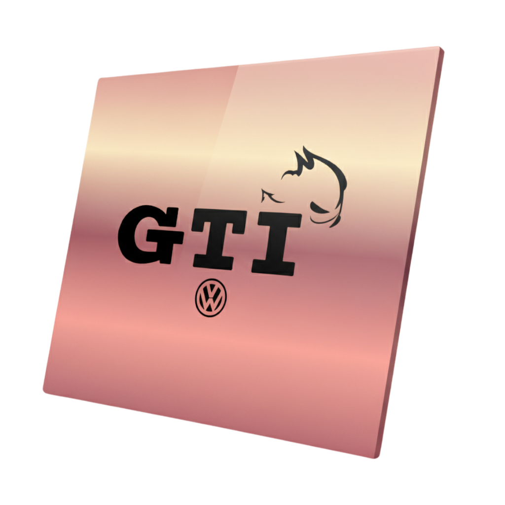 Plaque aluminium Volkswagen / GTI rose