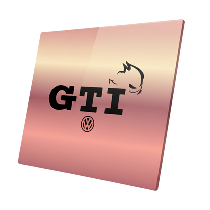 Plaque aluminium Volkswagen / GTI rose