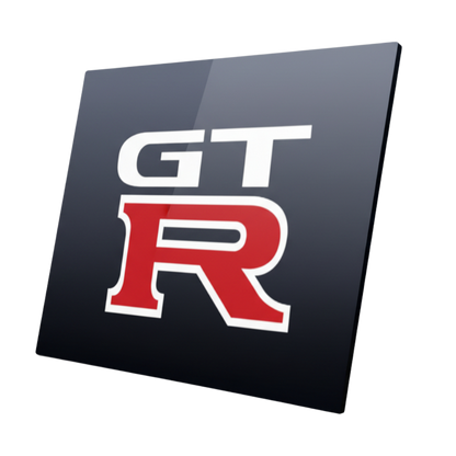 Plaque aluminium Nissan / GT-R rouge