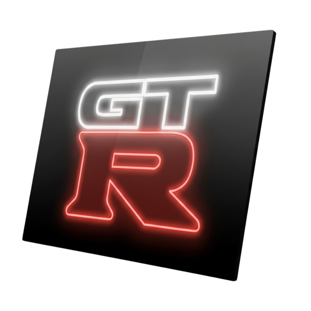 Plaque aluminium Nissan GT-R / Néons