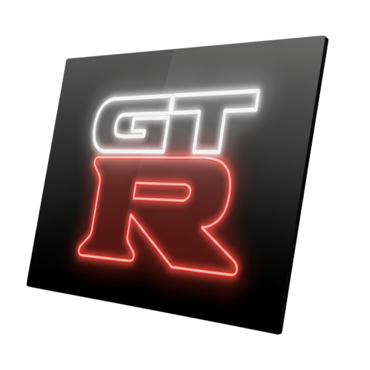 Plaque aluminium Nissan GT-R / Néons