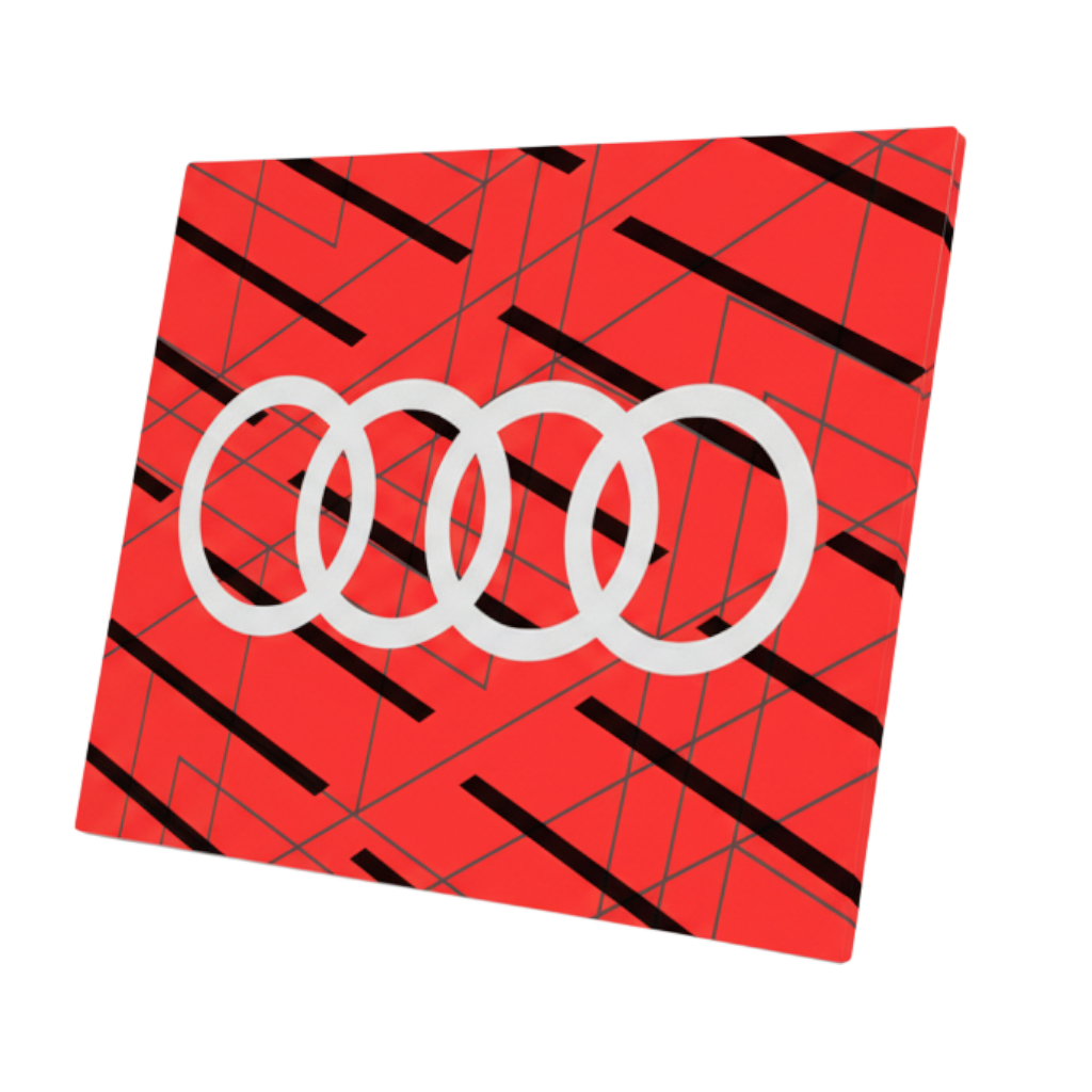 Plaque aluminium Audi / Design rouge