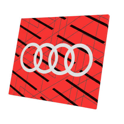 Plaque aluminium Audi / Design rouge