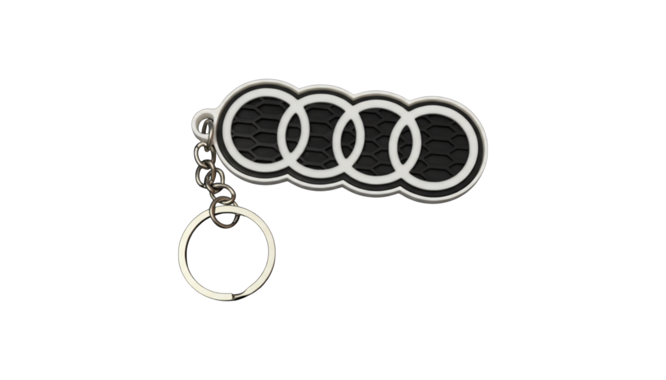 Porte-clé Audi / 4 anneaux nid d'abeille