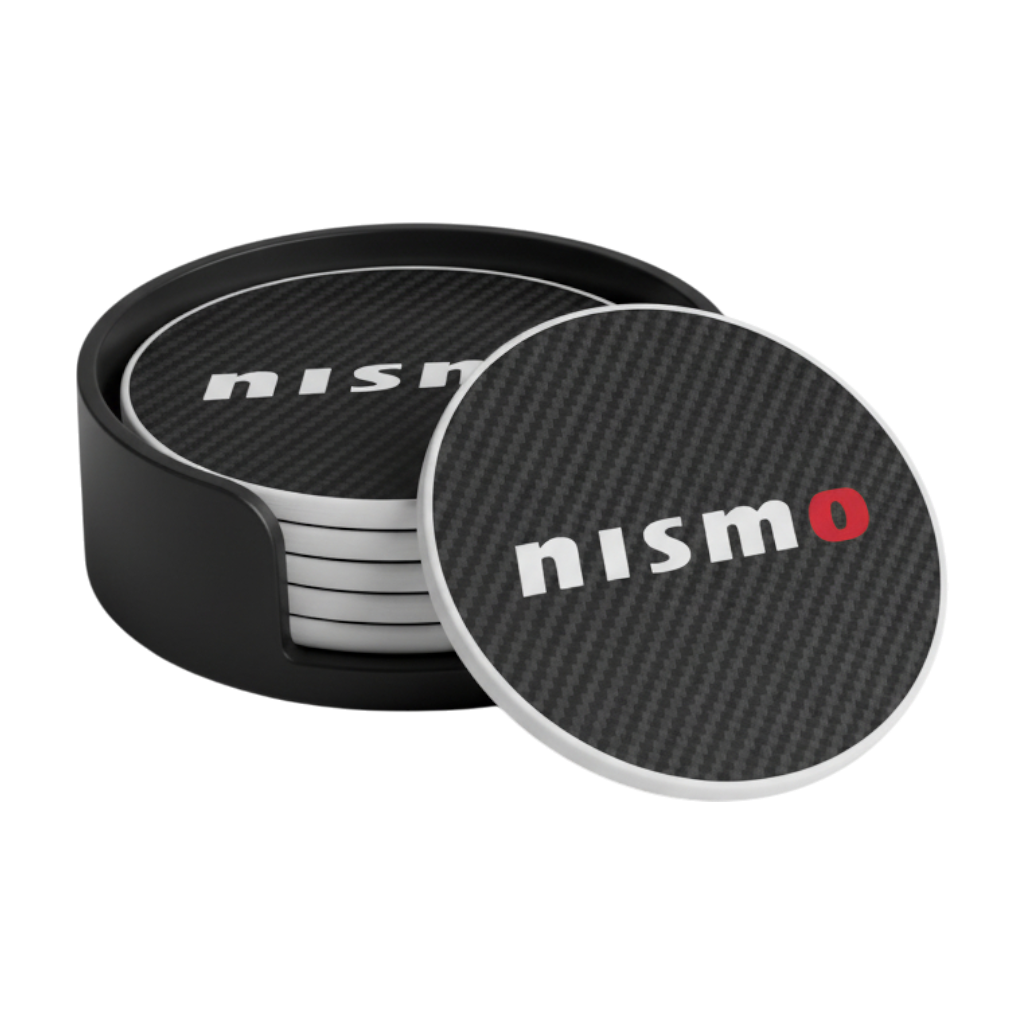 Lot de 6 sous-verres Nissan Nismo imprimés en 3D avec support de rangement