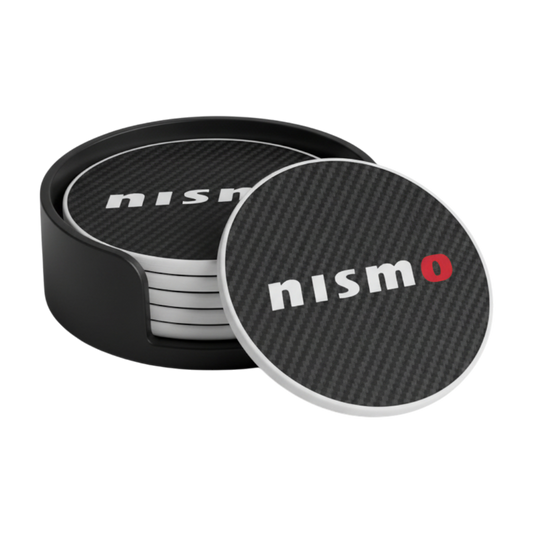 Lot de 6 sous-verres Nissan Nismo imprimés en 3D avec support de rangement